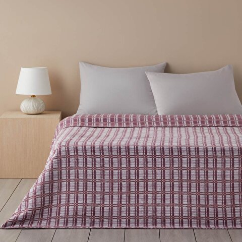 English Home Çift Kişilik Battaniye 200x220 cm Bordo